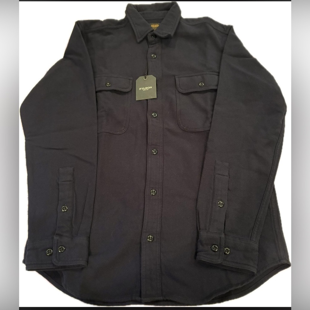 Filson Men's Vintage Flannel Work Shirt Dark Navy Medium